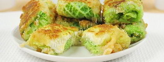 шницель из савойской капусты с сырной начинкой. Шаг 14