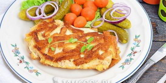 Шницель по-столичному