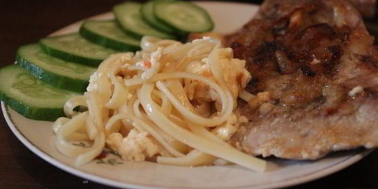 Шницель под луком