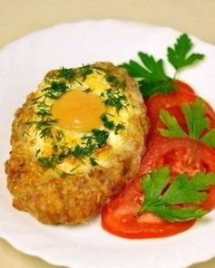 Шницель с яйцом