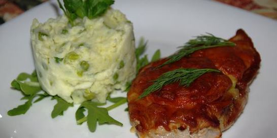 Запеченный свиной шницель