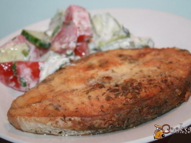 Рецепт ароматных жареных стейков лосося