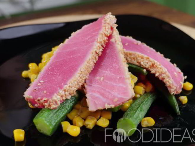 Рецепт рыбного стейка из тунца