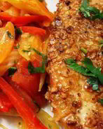 Стейк из индейки с гарниром из овощей