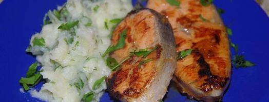 стейк из кижуча в соке красного апельсина. Шаг 11