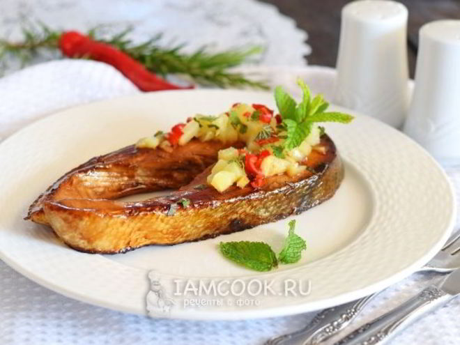 Рецепт стейка из семги на сковороде