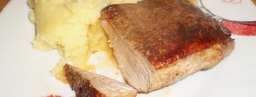 стейк из свинины на сковороде. Шаг 7