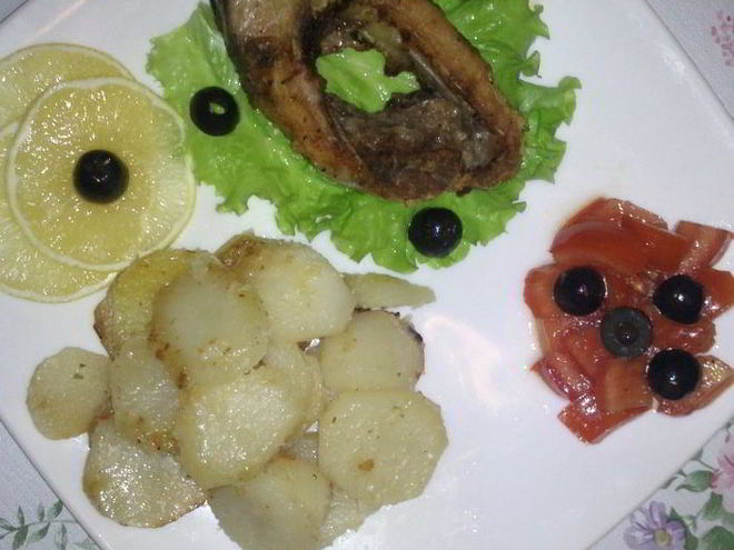 Рецепт стейка карпа с овощами