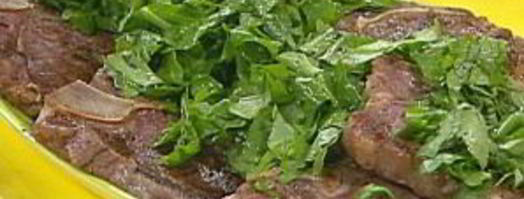 стейк на ребре с сыром, оливками и травами. Шаг 6