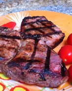 Стейк особый в овощном маринаде