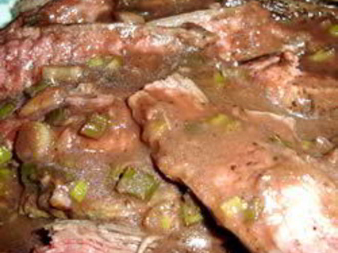 Рецепт стейка с чесночно-винным соусом