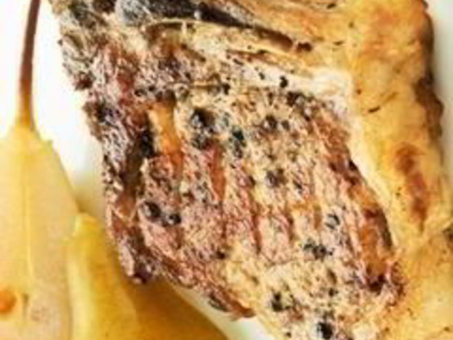 Рецепт свиных стейков с грушами