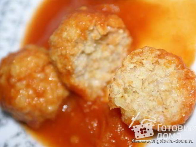 Рецепт детских тефтелек фрикадельки в томатном соусе