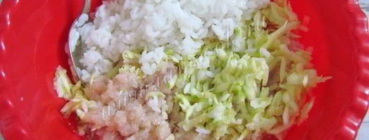 куриные тефтели с цукини и рисом. Шаг 5