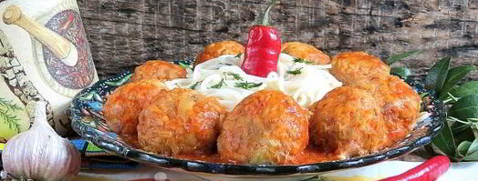 спагетти с тефтелями в томатном соусе. Шаг 17