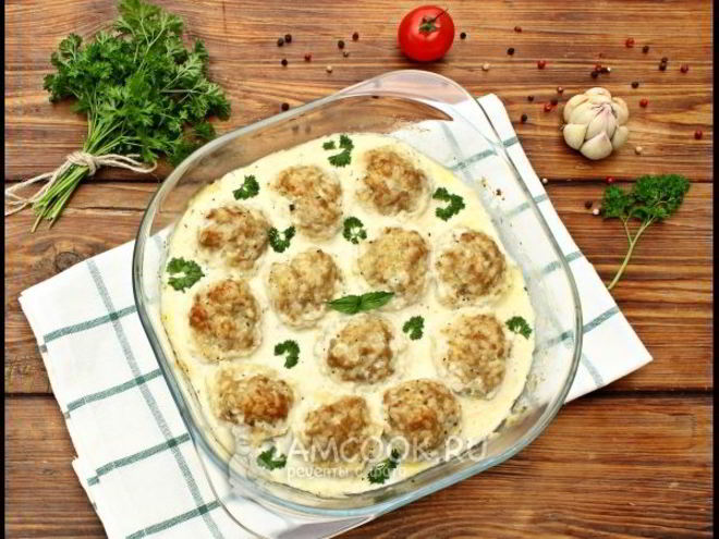 Рецепт тефтелей в духовке в сметанном соусе