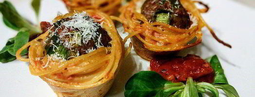 тефтели в гнездах из спагетти. Шаг 10