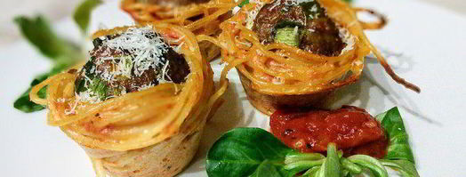 тефтели в гнездах из спагетти. Шаг 11