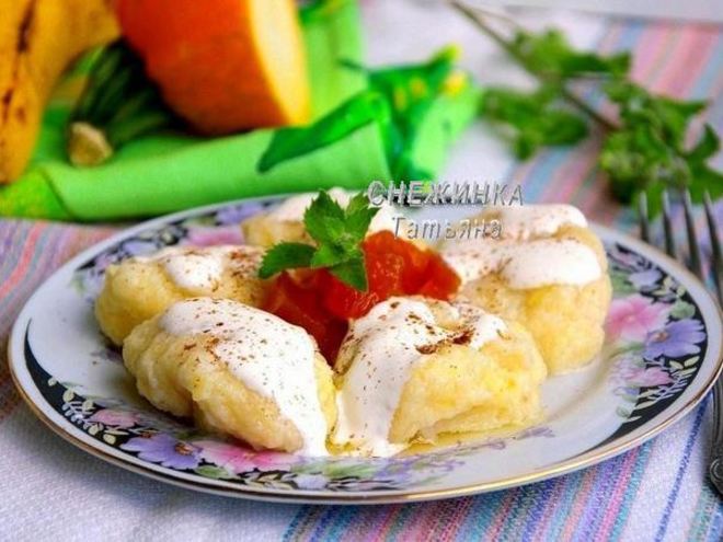 Рецепт ленивых вареников с бананом и кабачком