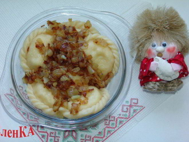 Рецепт вареников с картофелем и грибами