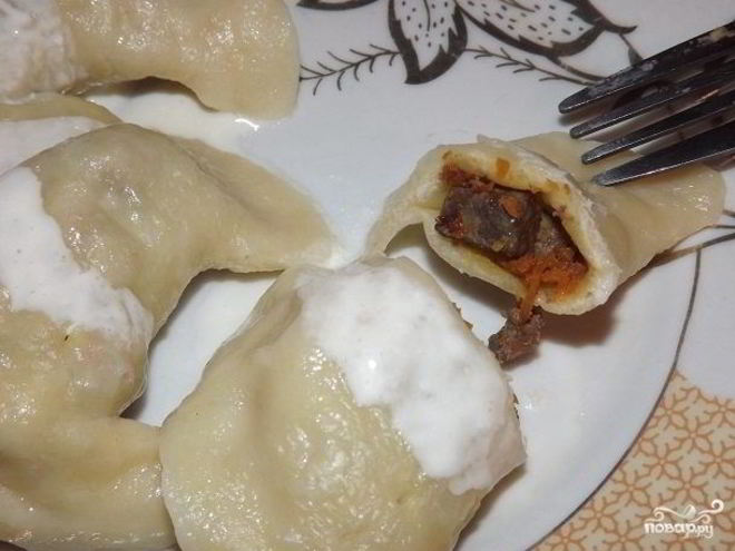 Рецепт вареников с печенью