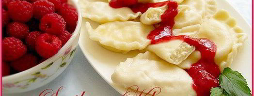 вареники с творогом и мятно-малиновым соусом. Шаг 10