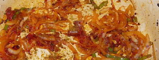 бхаджи — индийское жаркое из овощей со специями. Шаг 3