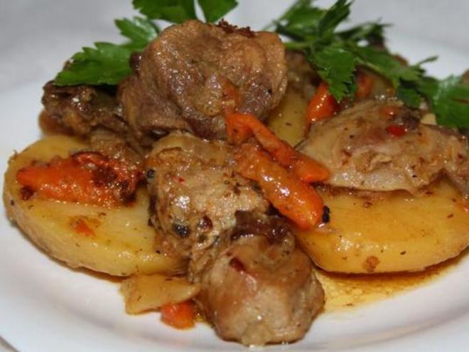 Рецепт домашнего жаркого со свининой в казане