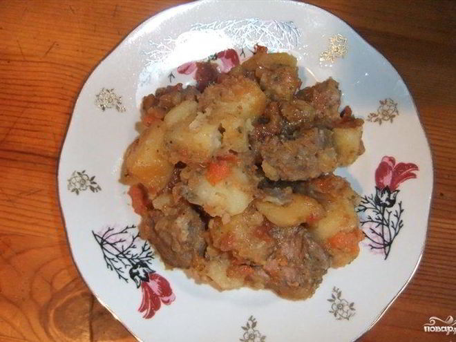 Рецепт жаркого из баранины в мультиварке