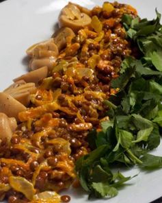 Жаркое из чечевицы