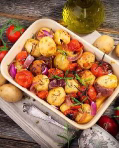 Жаркое из картофеля с овощами