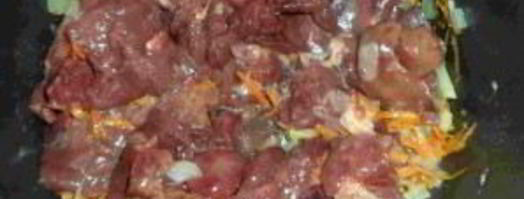 жаркое из куриной печени. Шаг 3