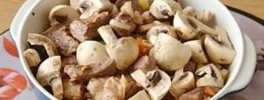 жаркое из свинины с картофелем и грибами. Шаг 6