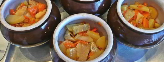 жаркое с грибами и картошкой в горшочках. Шаг 15