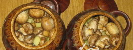 жаркое с грибами в горшочках. Шаг 5