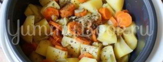 жаркое с курицей в мультиварке. Шаг 6