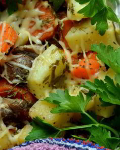 Жаркое с шампиньонами