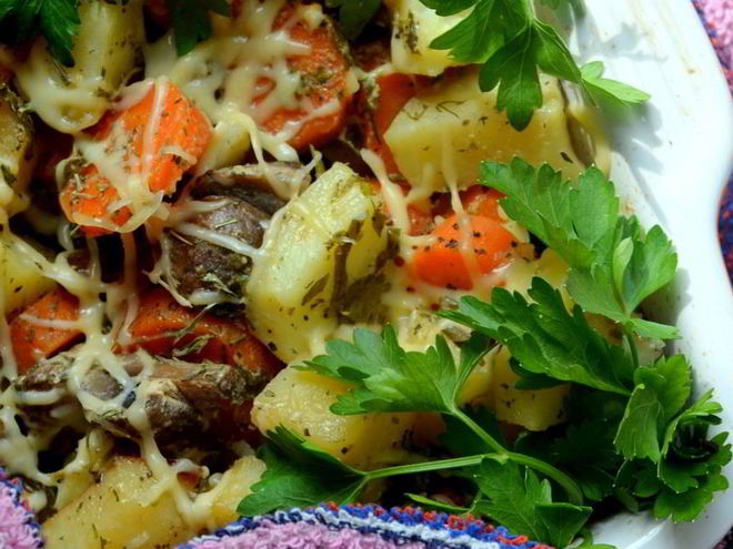 Рецепт жаркого с шампиньонами