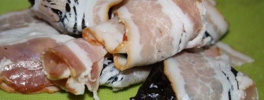 жаркое со свининой, овощами и черносливом в беконе. Шаг 6