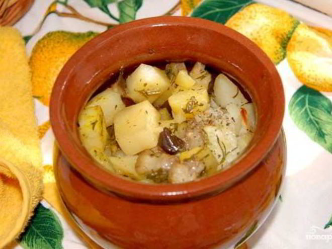 Рецепт жаркого в горшочках по-вегетариански