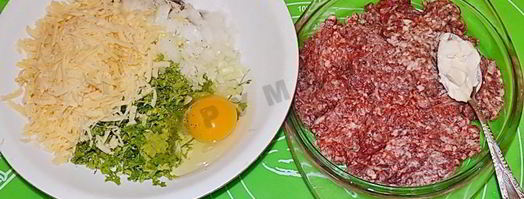 картофельные зразы в духовке с мясным фаршем и сыром. Шаг 5