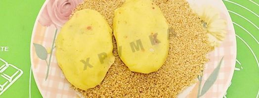 картофельные зразы в духовке с мясным фаршем и сыром. Шаг 7