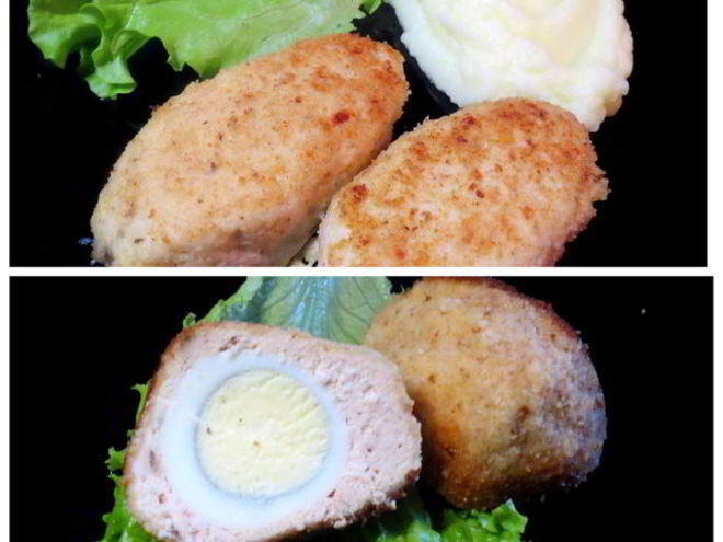 Рецепт куриных зраз с яйцом и луком и шотландское яйцо