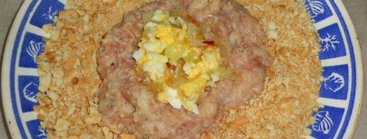 мясные зразы с луком и яйцом. Шаг 11