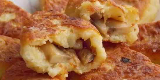 Зразы из картофеля с грибной начинкой