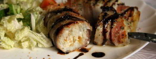 зразы из тилапии в беконе с овощным салатом. Шаг 12