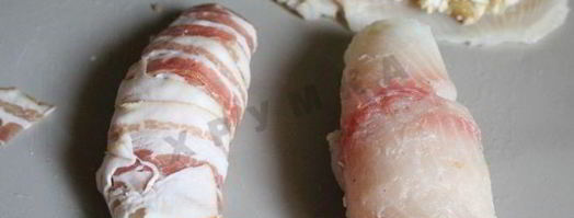 зразы из тилапии в беконе с овощным салатом. Шаг 6