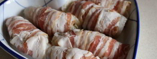 зразы из тилапии в беконе с овощным салатом. Шаг 7