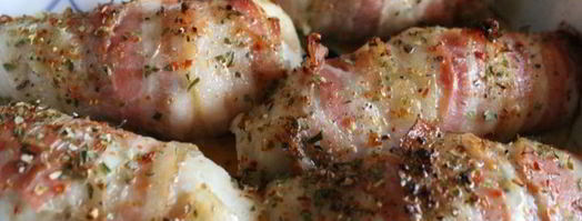 зразы из тилапии в беконе с овощным салатом. Шаг 9