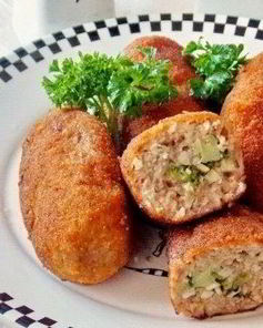 Зразы с фаршем и грибами